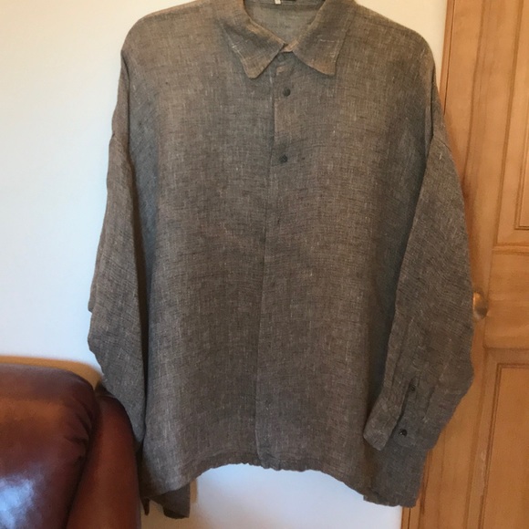 Brown Eskandar Button Up Shirt - Picture 1 of 7